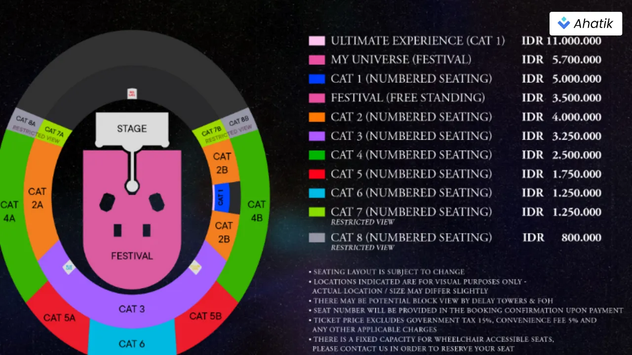 Tiket War dan Harga Tiket Coldplay - Ahatik.com